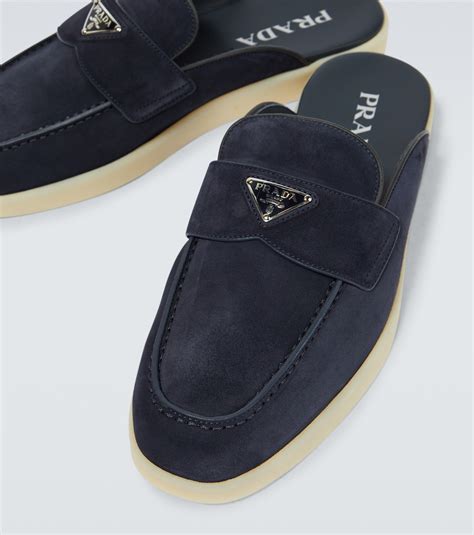 slippers in montone prada|prada suede slippers.